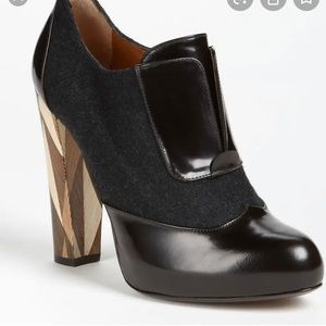 Fendi Wuthering Heights wood heeled bootie.